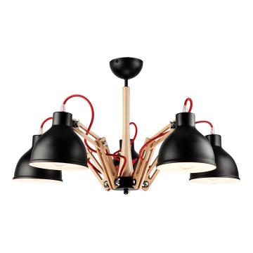 Ugradbena lampa MARCELLO 5xE27/60W/230V bukovina