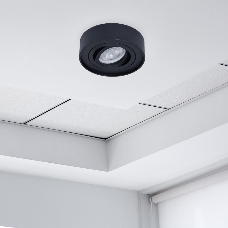 Ugradbena reflektorska svjetiljka NUSA 1xGU5,3/MR16/50W/12V okrugli crna