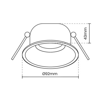 Ugradbena svjetiljka EYE 1xGU10/25W/230V okrugli crna