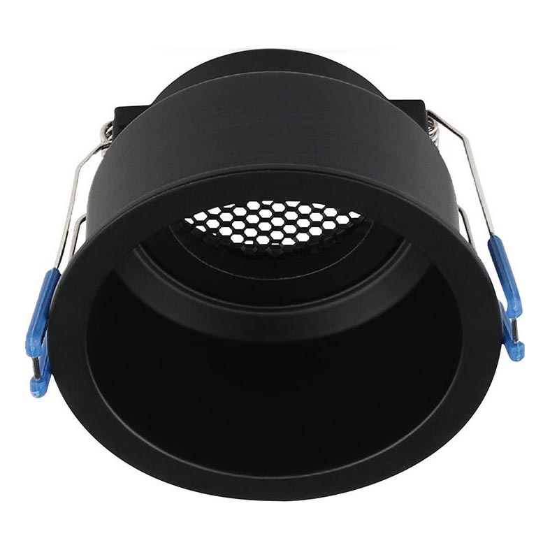 Ugradbena svjetiljka GU10 promjera 9 cm crna