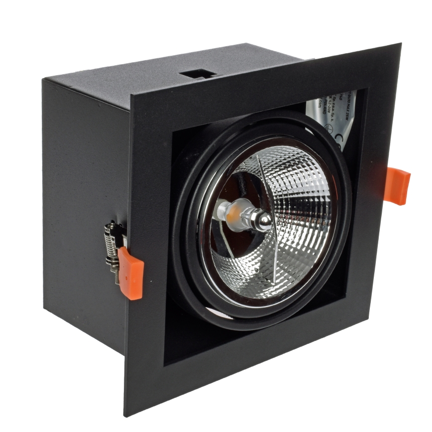 Ugradbena svjetiljka PLAZA AR111 1xGU10/12W/230V crna