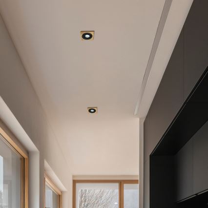 Ugradbena svjetiljka TOBBY 1xG9/20W/230V 11,5x11,5 cm hrast/crna