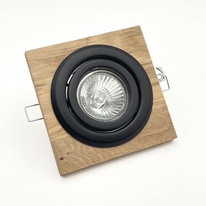 Ugradbena svjetiljka TOBBY 1xG9/20W/230V 11,5x11,5 cm hrast/crna