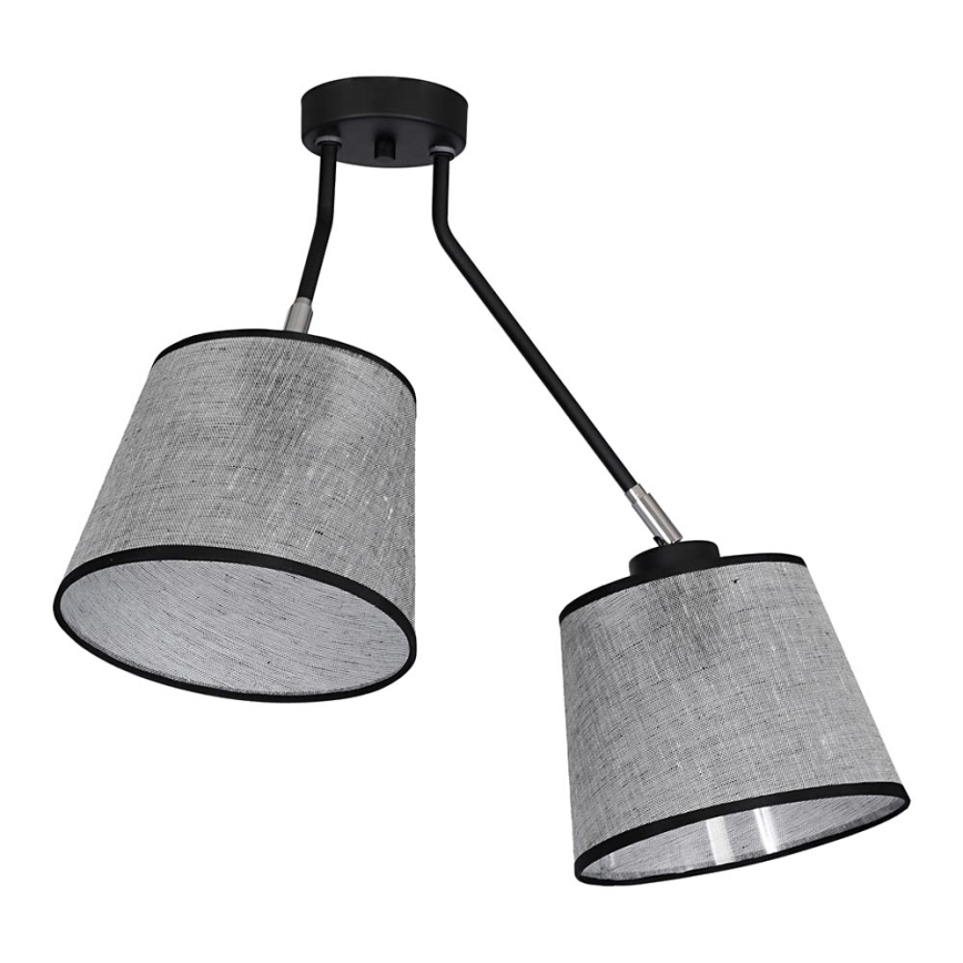Ugradbeni luster ASTA 2xE27/60W/230V crna