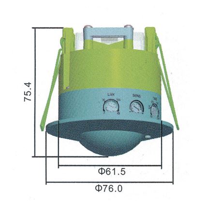 Ugradbeni mikrovalni senzor pokreta MW B 360° 1200W/230V bijeli