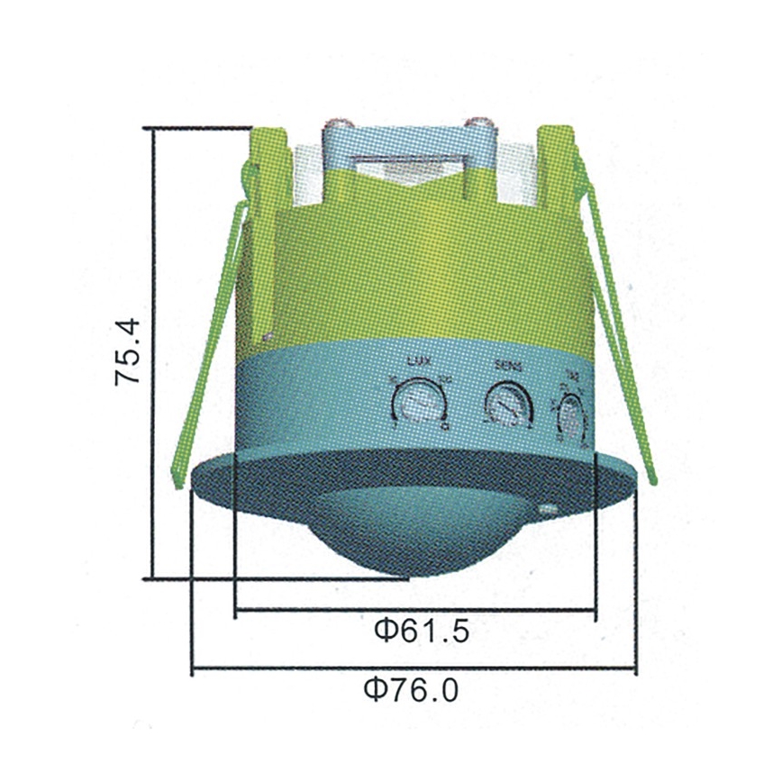 Ugradbeni mikrovalni senzor pokreta MW B 360° 1200W/230V bijeli