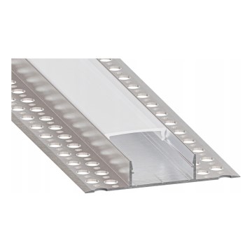 Ugradbeni profil za LED trake 1 m, srebrni/bijeli