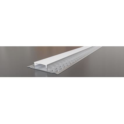 Ugradbeni profil za LED trake 1 m, srebrni/bijeli
