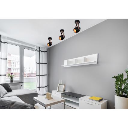 Ugradna svjetiljka ANICA 1xE14/40W/230V crna/mesing