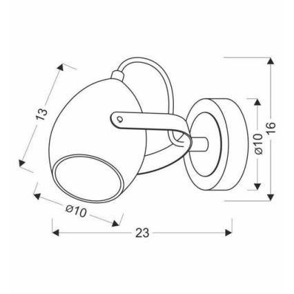 Ugradna svjetiljka ANICA 1xE14/40W/230V crna/mesing