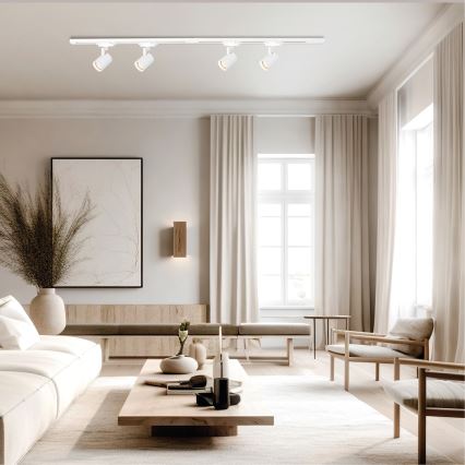 Ugradbena svjetiljka u tračnom sustavu VOLF 4xGU10/10W/230V bijela