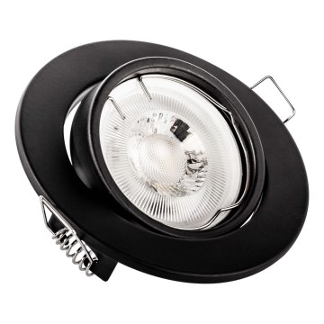 Ugradna stropna svjetiljka 1x GU10/MR16/10W/230V, Ø 9 cm, crna