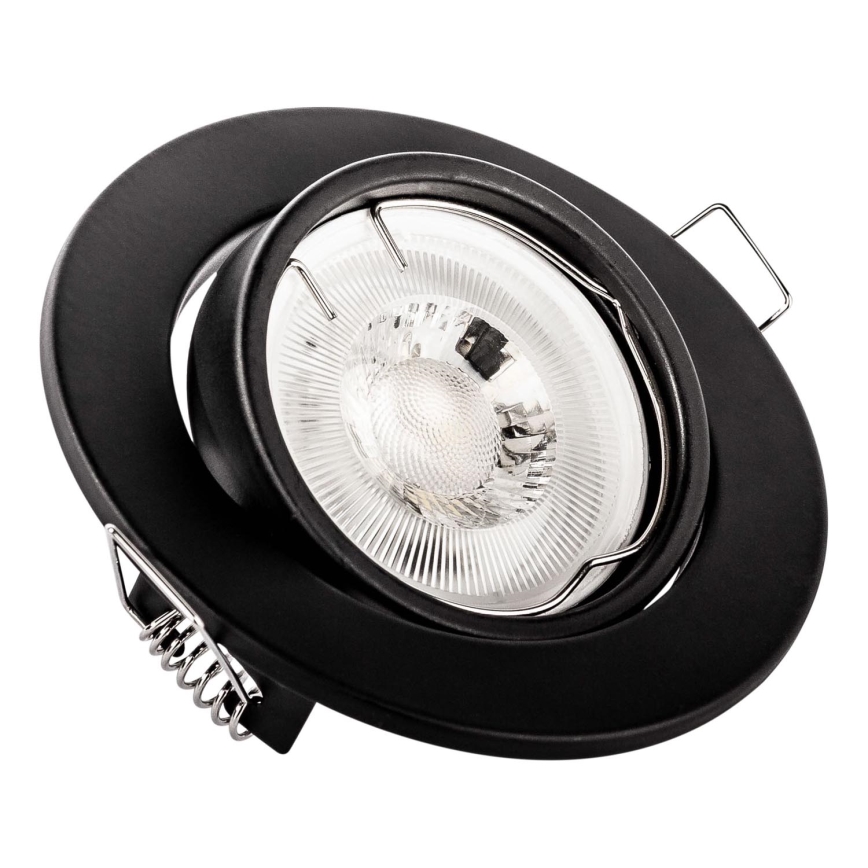 Ugradna stropna svjetiljka 1x GU10/MR16/10W/230V, Ø 9 cm, crna