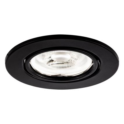 Ugradna stropna svjetiljka 1x GU10/MR16/10W/230V, Ø 9 cm, crna