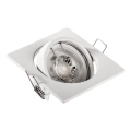 Ugradna stropna svjetiljka 1xGU10/MR16/10W/230V 9x9 cm bijela