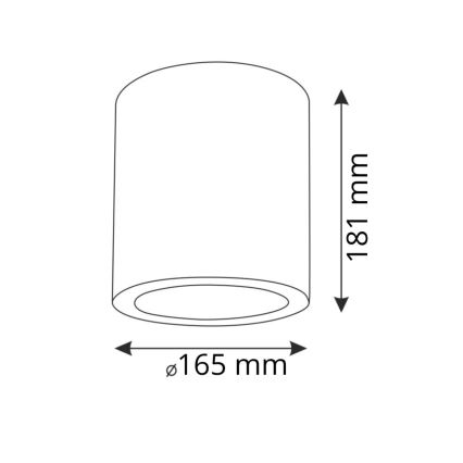 Ugradna svjetiljka JUPITER 1xE27/20W/230V promjer 16,5 cm bijela