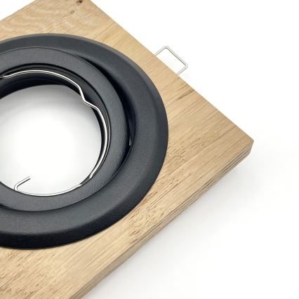 Ugradna svjetiljka TOBBY 1xGU10/20W/230V 11,5x11,5 cm hrast/crna