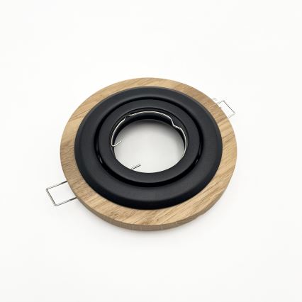 Ugradna svjetiljka TOBBY 1xGU10/20W/230V promjer 11,5 cm hrast/crna