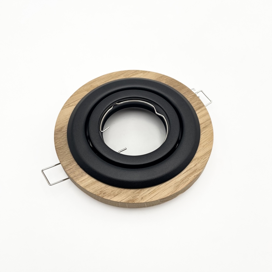 Ugradna svjetiljka TOBBY 1xGU10/20W/230V promjer 11,5 cm hrast/crna