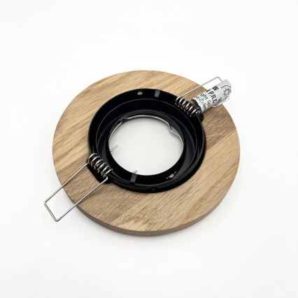 Ugradna svjetiljka TOBBY 1xGU10/20W/230V promjer 11,5 cm hrast/crna