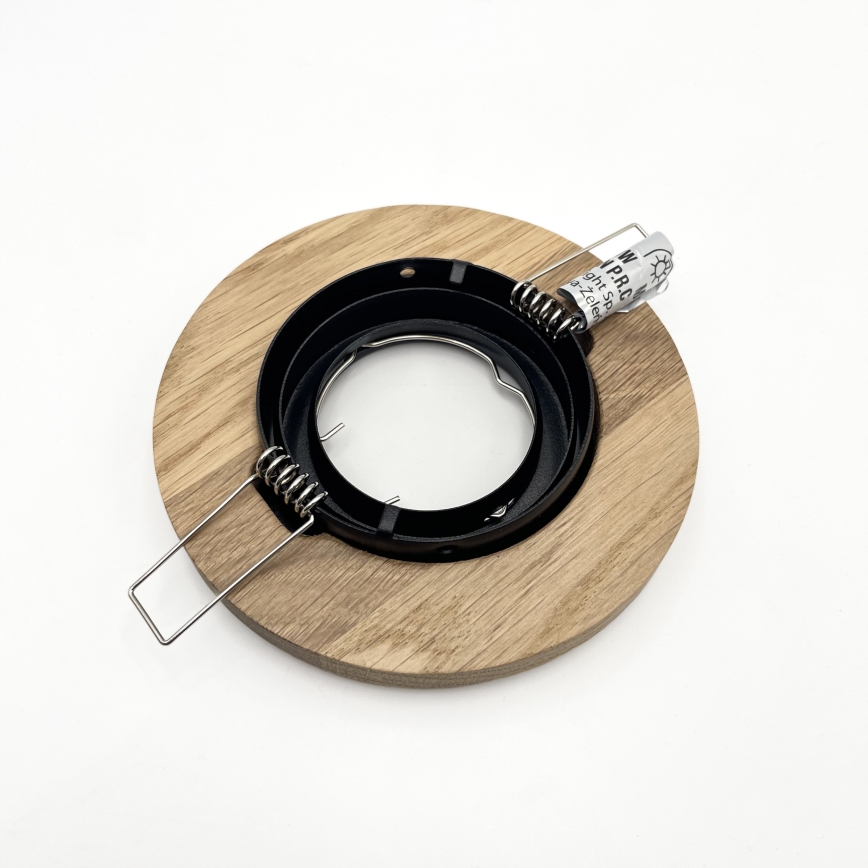 Ugradna svjetiljka TOBBY 1xGU10/20W/230V promjer 11,5 cm hrast/crna