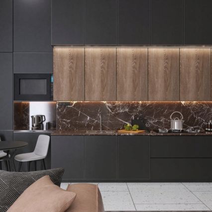 Ugradni profil za LED trake 1 m crni/bijeli