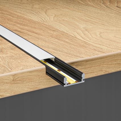 Ugradni profil za LED trake 1 m crni/bijeli