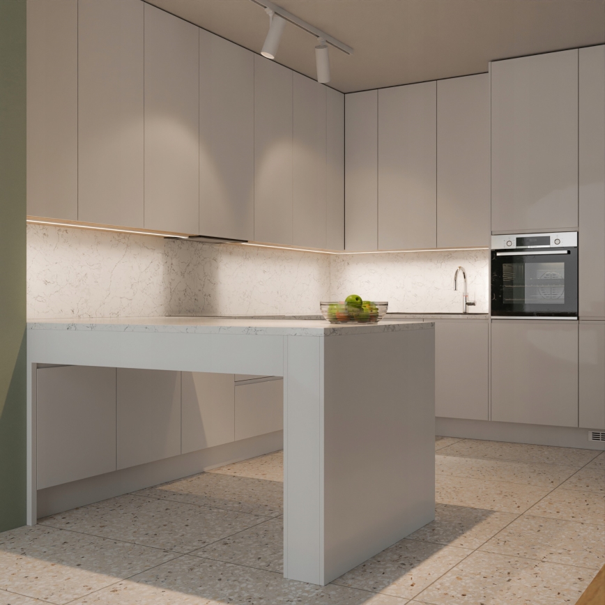 Ugradni profil za LED trake 1 m crni/bijeli