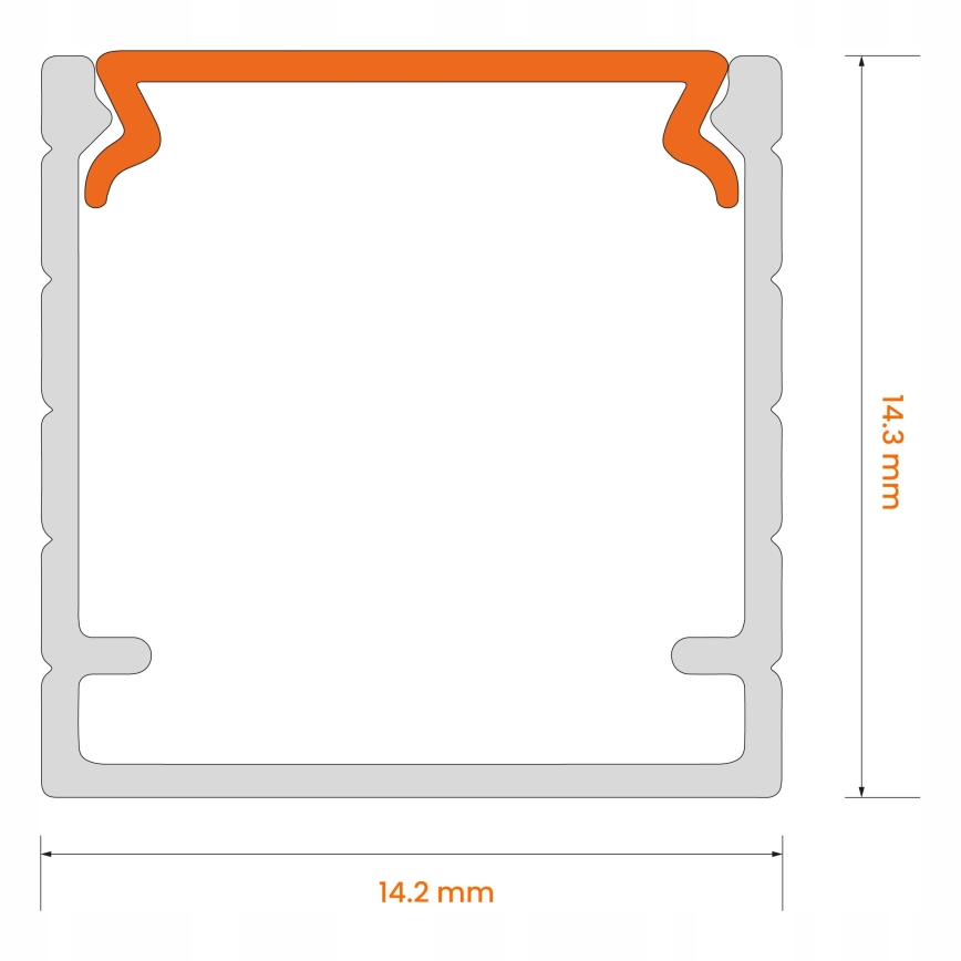 Ugradni profil za LED trake 1 m crni/bijeli