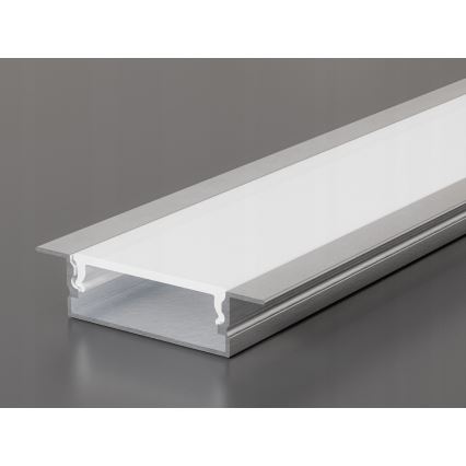 Ugradni profil za LED trake 1 m, srebrna/bijela
