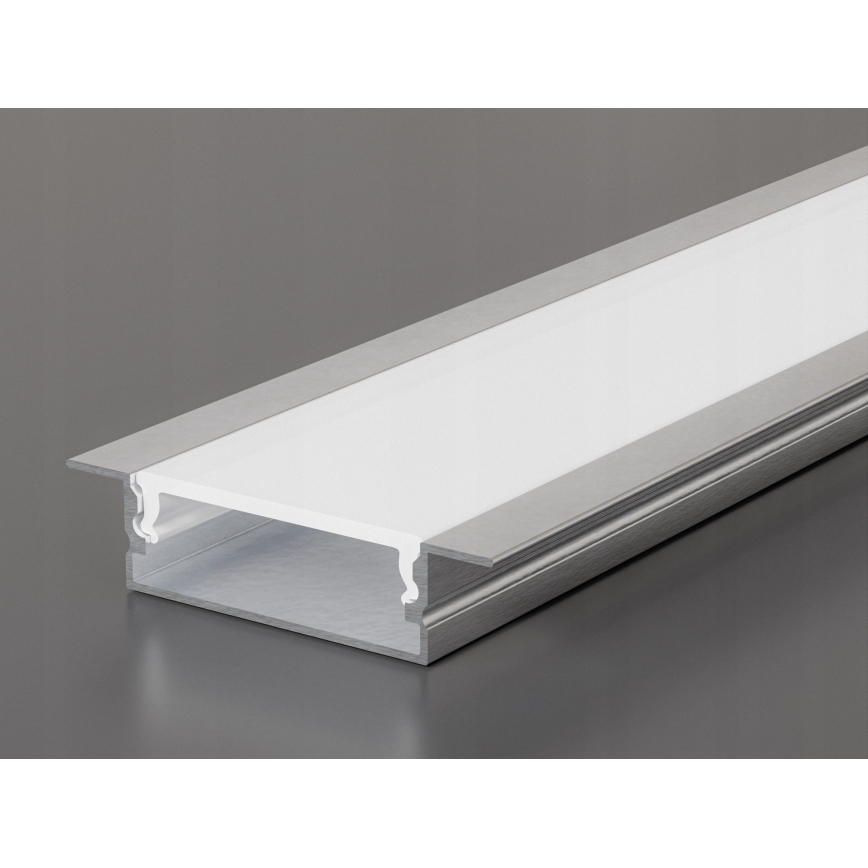 Ugradni profil za LED trake 1 m, srebrna/bijela