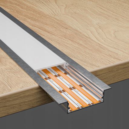 Ugradni profil za LED trake 1 m, srebrna/bijela