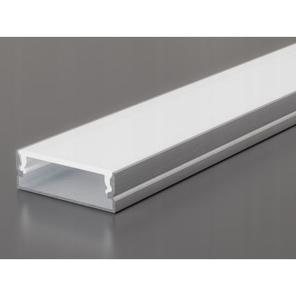 Ugradni profil za LED trake 1 m, srebrni/bijeli