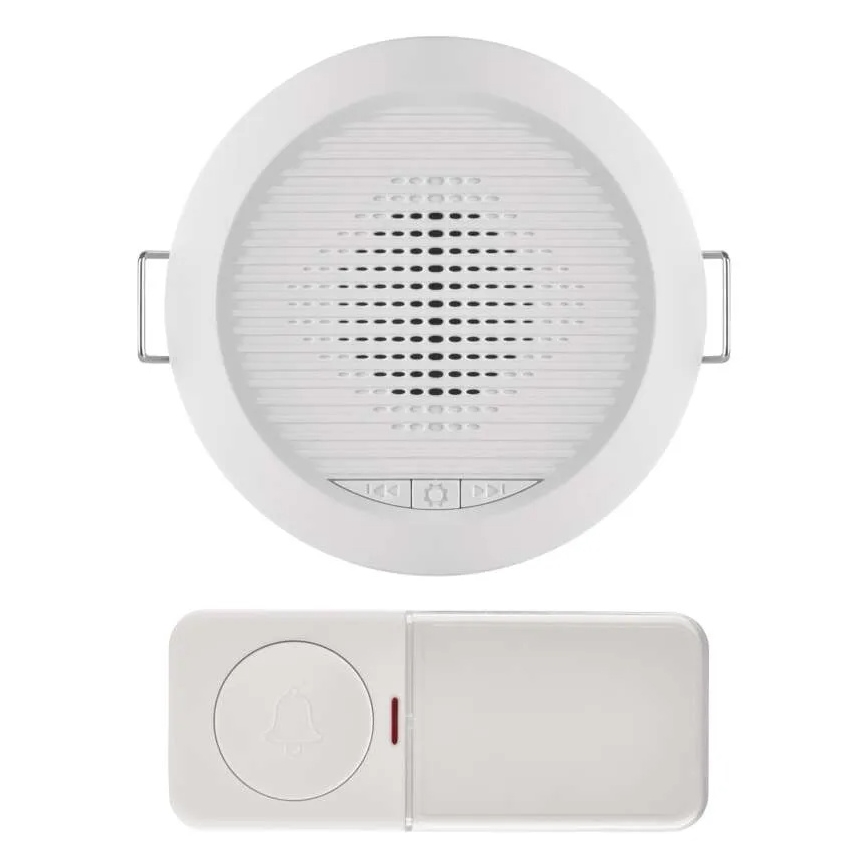 Ugradno bežično zvono 230V + 1xCR2032 bijelo