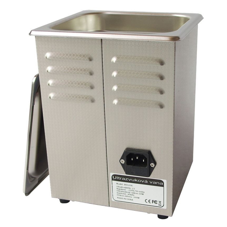 Ultrazvučni čistač s grijanjem 160W/230V 2 l