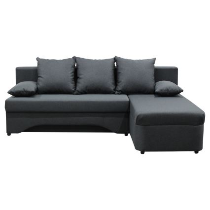 Univerzalna razvlačna kutna sjedeća garnitura s prostorom za pohranu u L ALMEIDA antracit