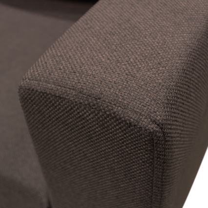 Univerzalna kutna garnitura na razvlačenje u obliku slova U SEYA sa spremnikom za pohranu, smeđa