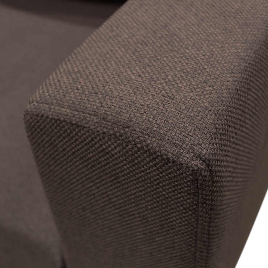 Univerzalna kutna garnitura na razvlačenje u obliku slova U SEYA sa spremnikom za pohranu, smeđa