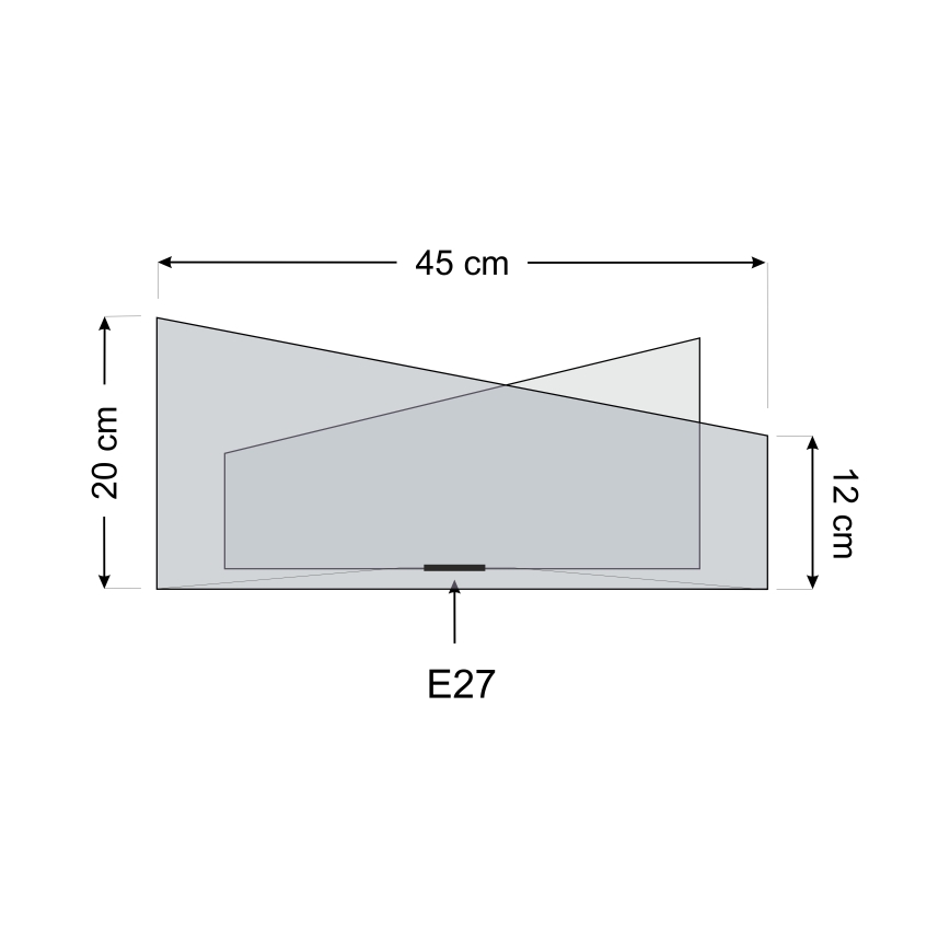 Univerzalni sjenilo GALAXY E27 promjera 45 cm plavo/zlatno