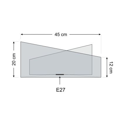Univerzalni sjenilo GALAXY E27 promjer 45 cm zelena/zlatna