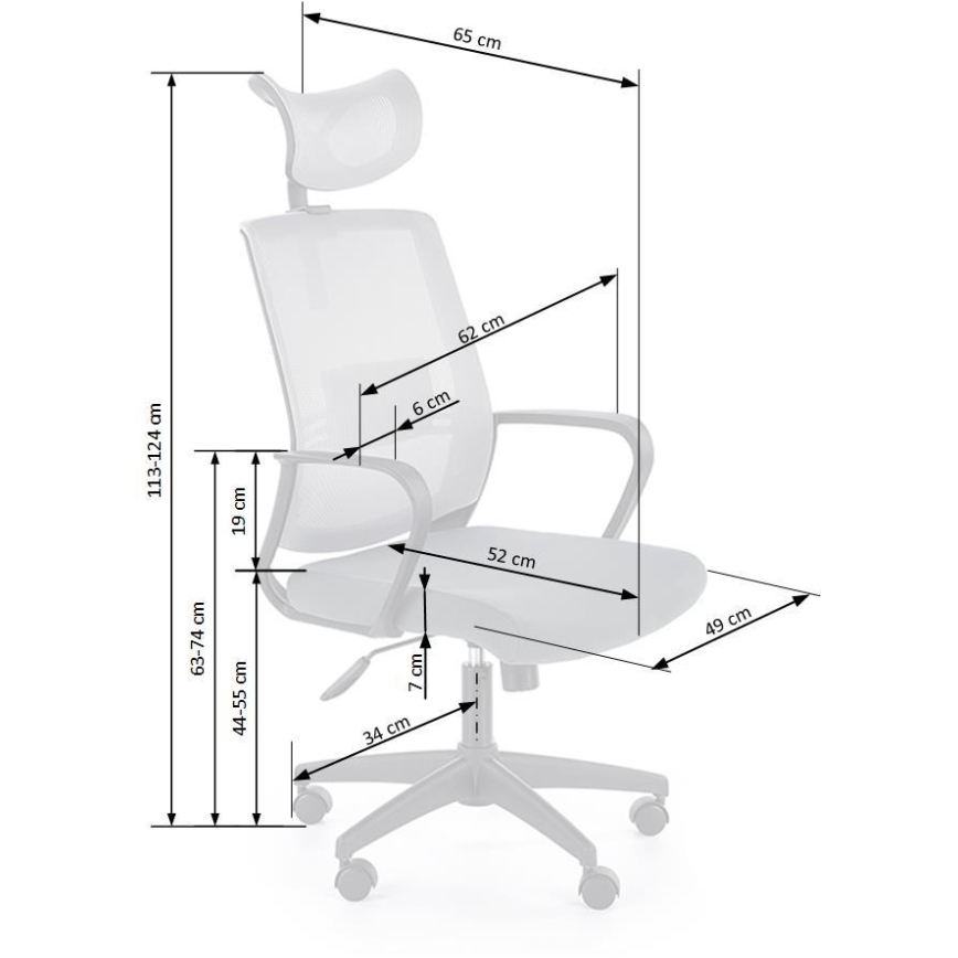 Uredska ergonomska stolica ARSEN siva