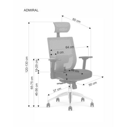 Uredska stolica ELMIR crna/siva