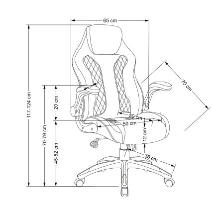 Uredska stolica HAME crna/siva