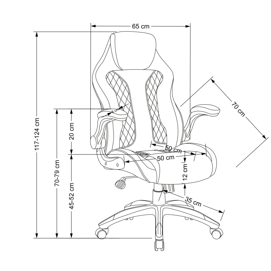 Uredska stolica HAME crna/siva