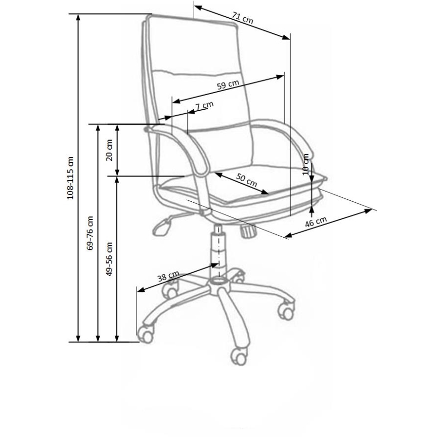 Uredska stolica LOMI crna