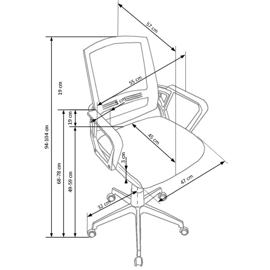 Uredska stolica RIMAQ bijela
