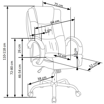 Uredska stolica SELO, smeđa