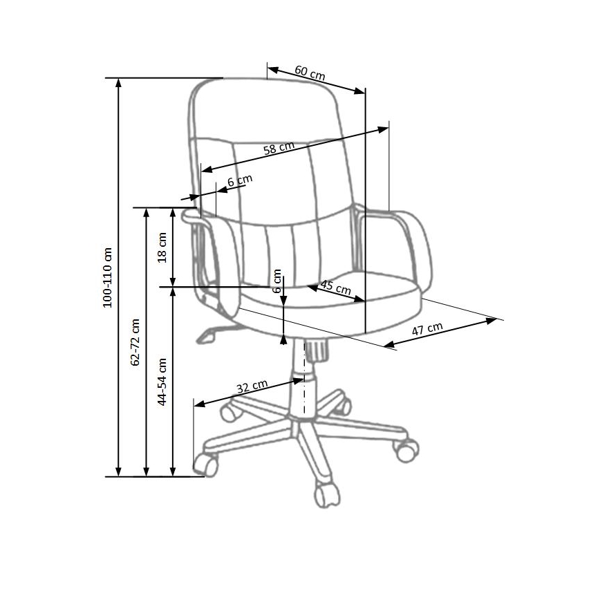 Uredska stolica ZIRUQ crna