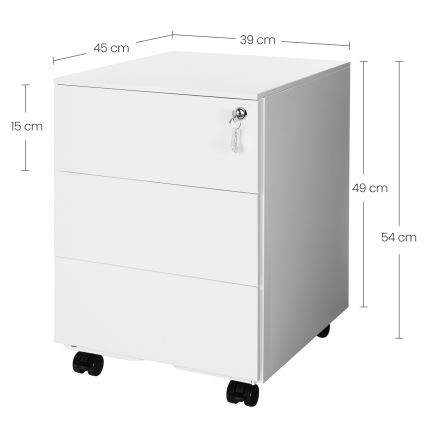 Uredski kontejner SECURIO bijeli
