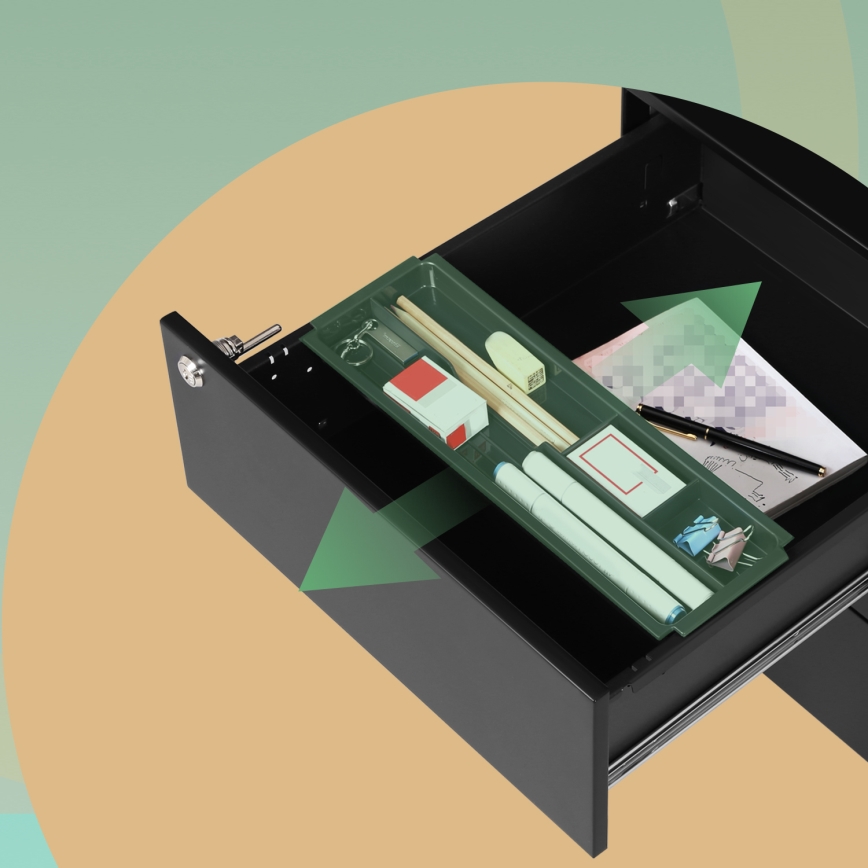 Uredski kontejner SECURIO, crni